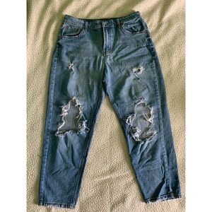 Ripped boyfriend jeans!